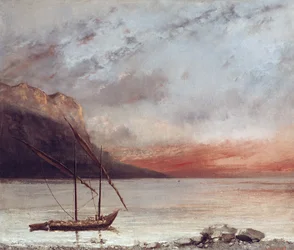 Auringonlasku Genevenjärven yllä, 1874